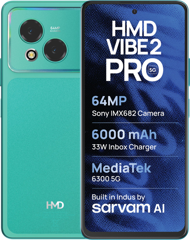 HMD Vibe2 Pro 5G (Aqua Green, 128 GB)(8 GB RAM)