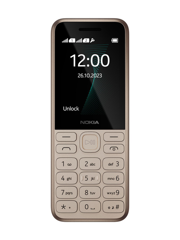 Nokia 130 Music Dual Sim with Music Player, Dedicated Music Buttons(Light Gold)