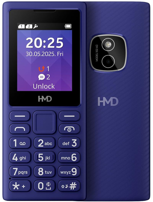 hmd 102 4G Feature Phone with Cloud Phone Apps, Type C Fast Charging(Purple)