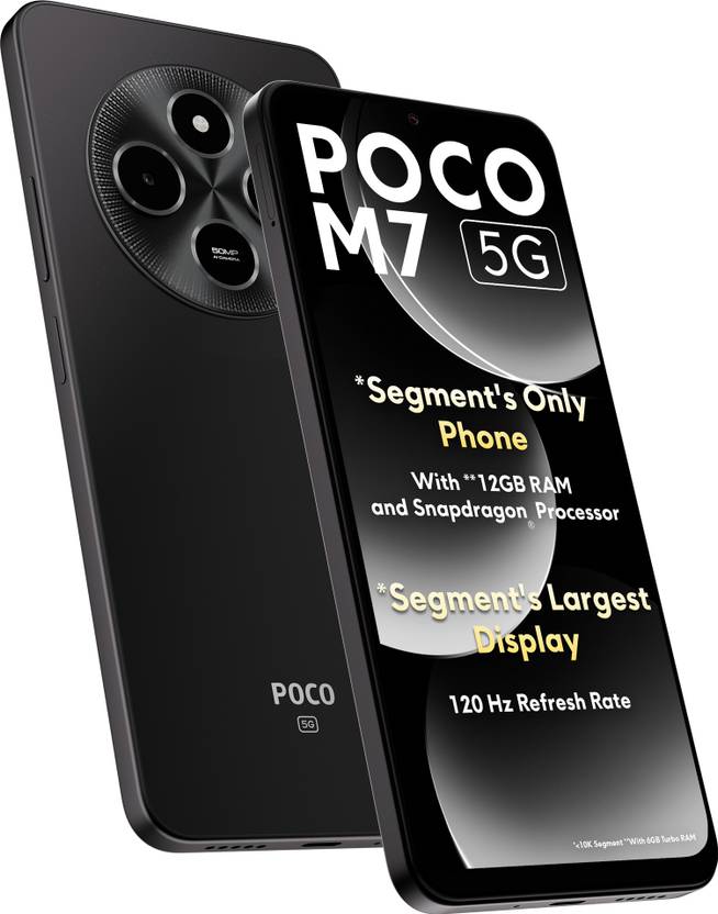 POCO M7 5G (Satin Black, 128 GB) 6 GB RAM