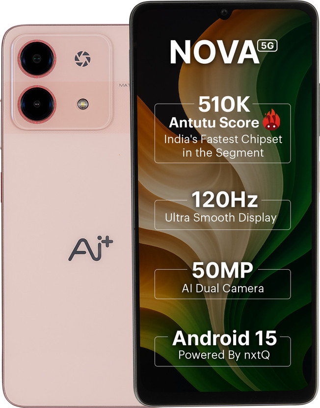 Ai+ Nova 5G (Pink, 128 GB)(8 GB RAM)