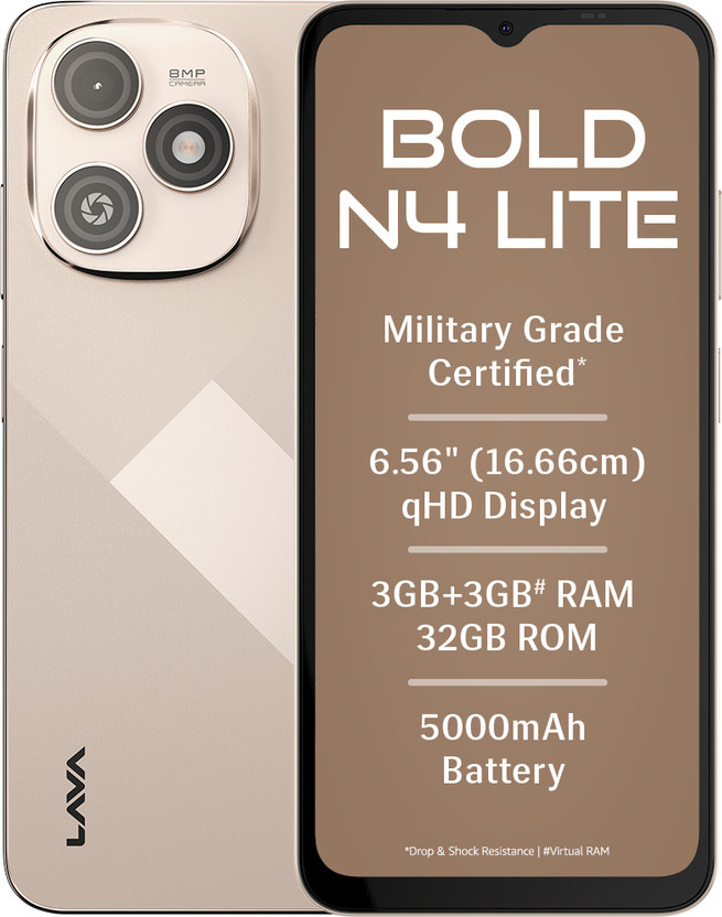LAVA Bold N4 Lite (Empire Gold, 32 GB)(3 GB RAM)