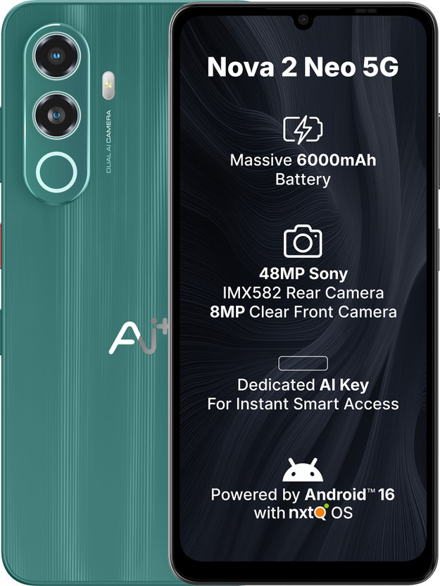 Ai+ Nova 2 Neo 5G (Green, 128 GB)(4 GB RAM)