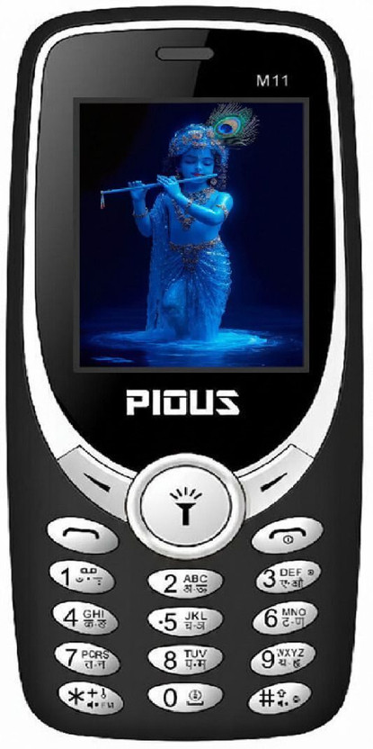 Pious M11 FM RADIO, HQ Torch, Dual Sim, Recording, Long Battery, Contacts(Black)