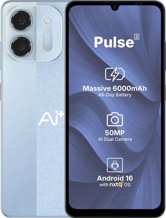 Ai+ Pulse 2 (Blue, 128 GB)(4 GB RAM)
