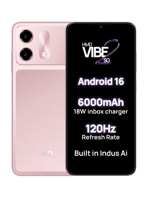 HMD Vibe2 5G (Peach Pink, 128 GB)(4 GB RAM)