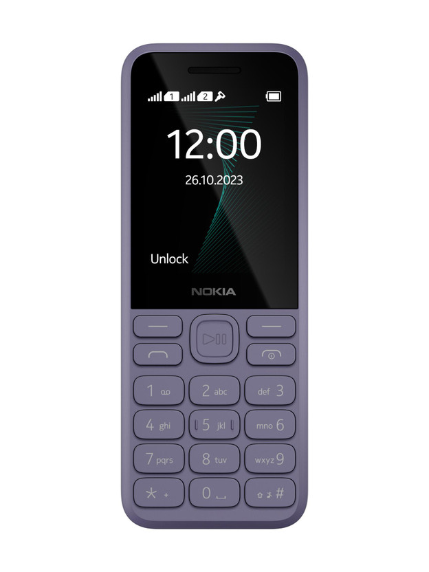 Nokia 130 Music Dual Sim with Music Player, Dedicated Music Buttons(Purple)