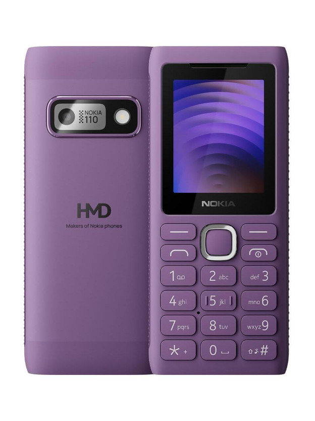 Nokia 110 Power Keypad Phone,Dual SIM, Camera, Long Lasting Battery,Phone Talker(Purple)