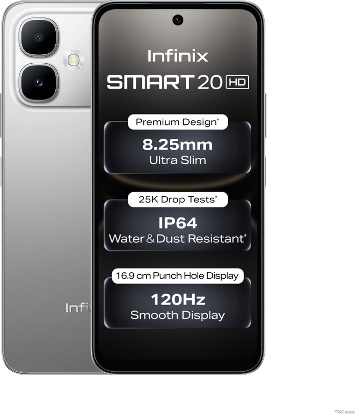 Infinix Infinix SMART 20 HD (Silver Dancer, 64 GB)(3 GB RAM) - Flipkart Deal