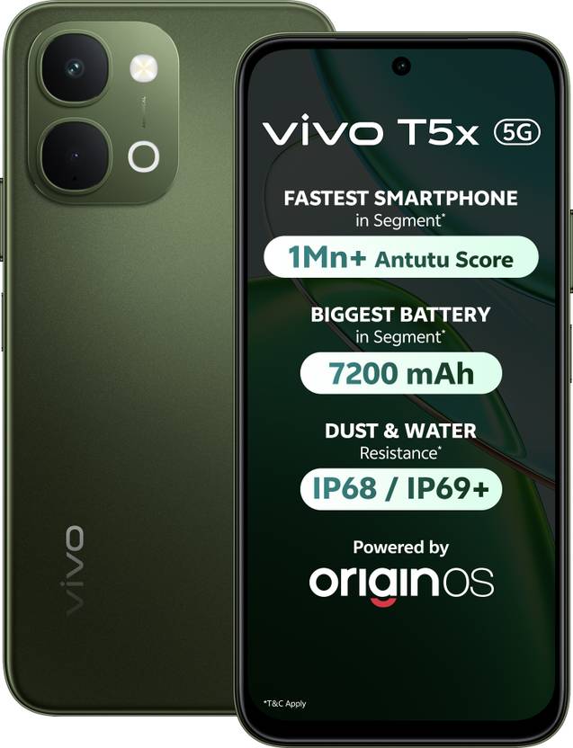 vivo T5x 5G (Cyber Green, 128 GB) 6 GB RAM