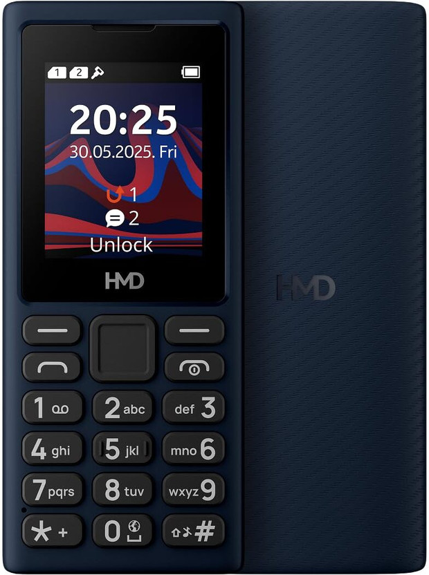 hmd 101 4G Feature Phone with Cloud Phone Apps, Type C Fast Charging(Dark Blue)