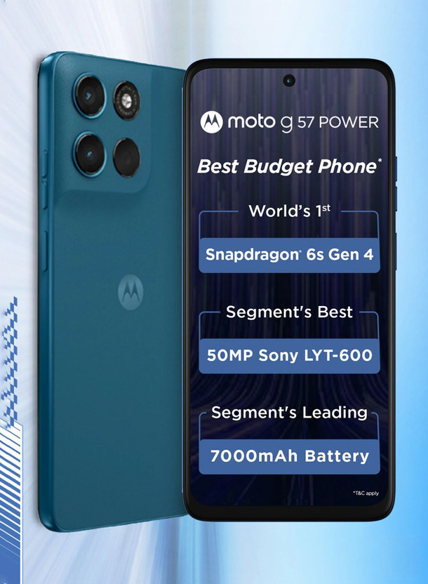 MOTOROLA g57 power 5G Snapdragon (Pantone Corsair, 128 GB)(8 GB RAM)