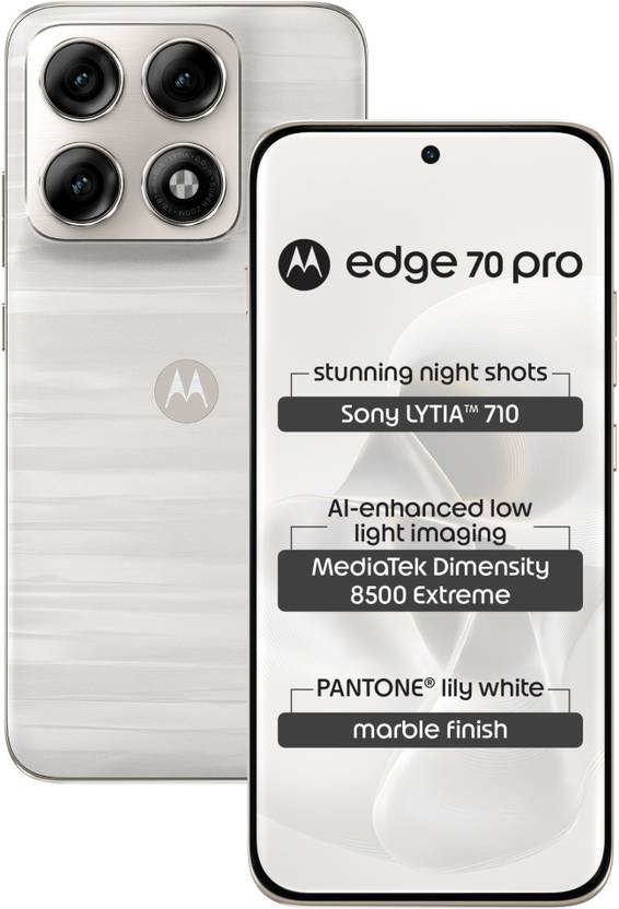 edge 70 pro (Marble - PANTONE Lily white (white), 256 GB) 12 GB RAM