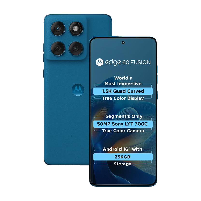 MOTOROLA Edge 60 Fusion 5G (PANTONE Mykonos Blue, 256 GB)(12 GB RAM)
