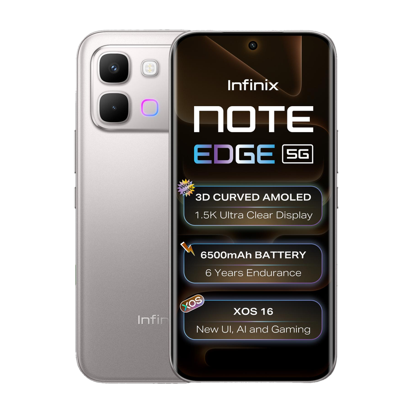 Infinix Note edge (Lunar Titanium, 128 GB)(6 GB RAM)
