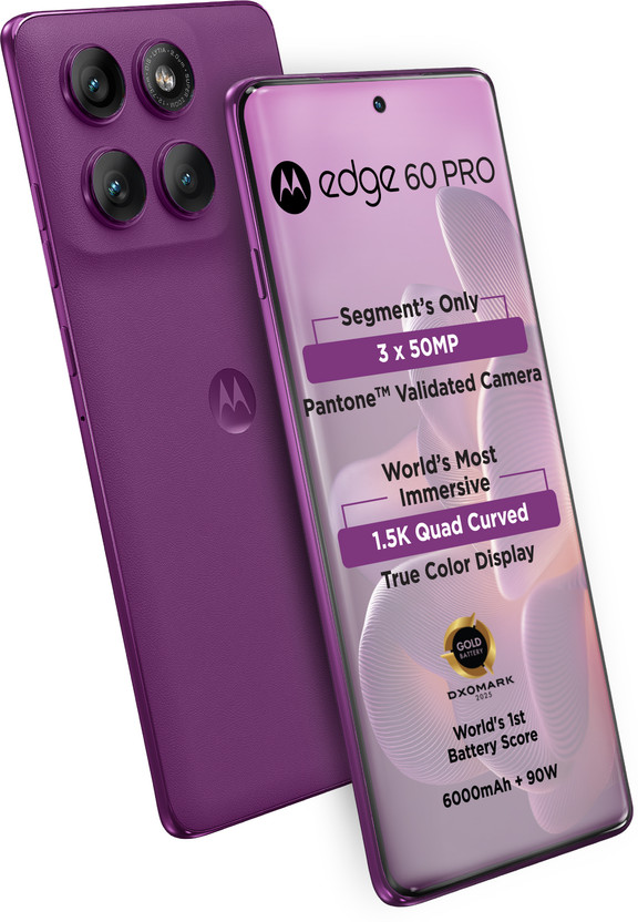 MOTOROLA Edge 60 Pro (Pantone Sparkling Grape, 256 GB)(8 GB RAM)