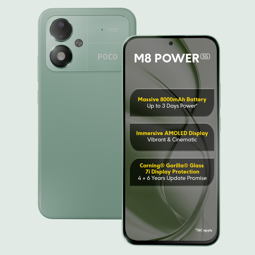 POCO M8 Power 5G (Green, 128 GB)(6 GB RAM)
