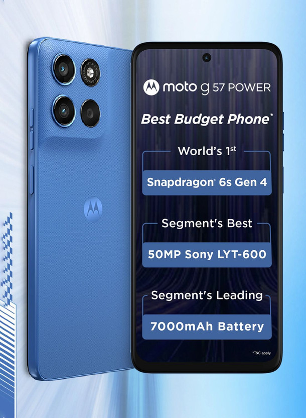 MOTOROLA g57 power 5G Snapdragon (Pantone Regatta, 128 GB)(8 GB RAM)
