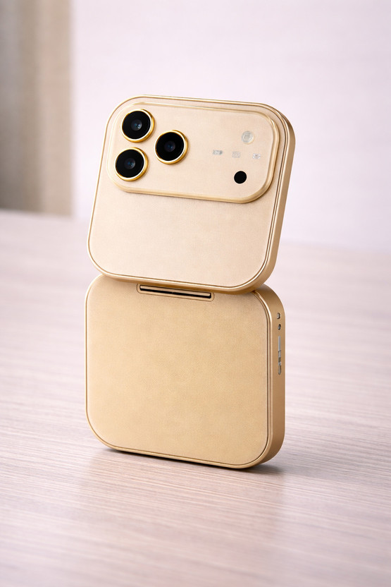 Snexan Rock X Flip Dual Sim |Keypad Mobile| with 1.8" Display |Flip|Fold| Call & SMS(Gold)