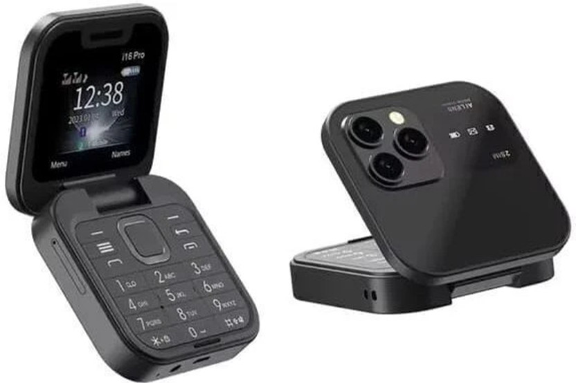 FUZIQRA AL PRODUCTS Rock X Flip Dual Sim Keypad Mobile with 1.8"Display Flip/Fold Call & SMS(Black)