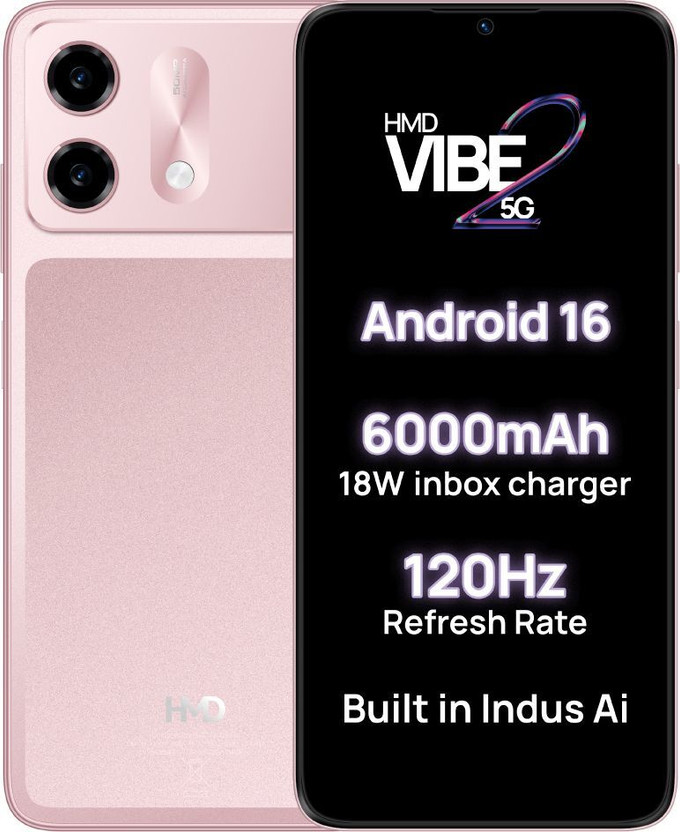 HMD VIBE2 5G (Peach Pink, 128 GB)(6 GB RAM)