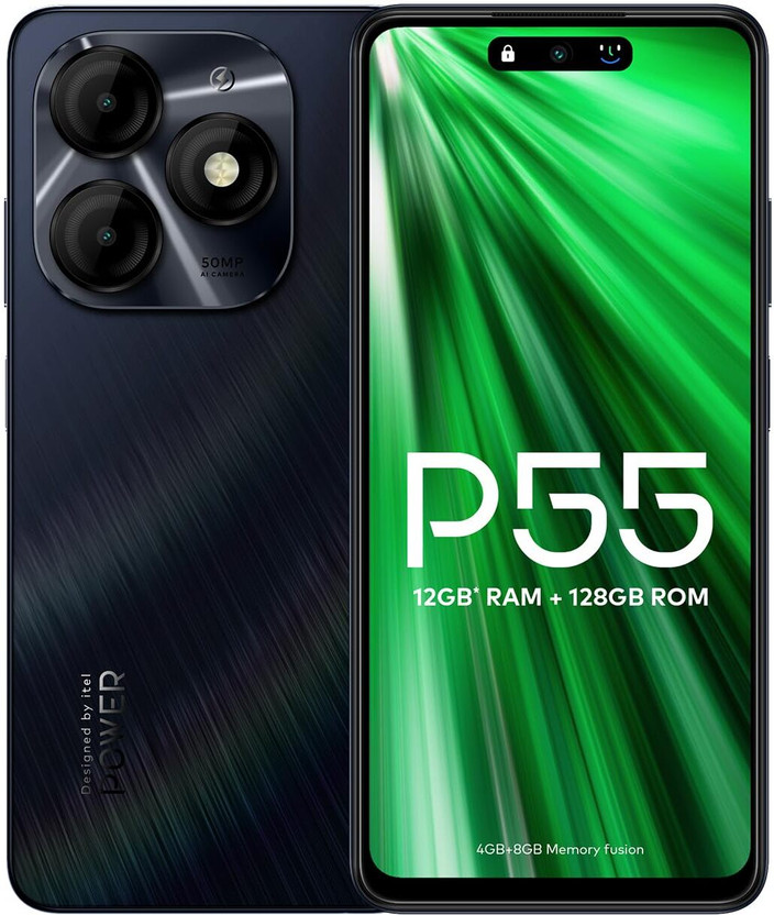 itel P55 (MOONLIT BLACK, 128 GB)(4 GB RAM)
