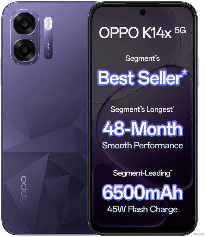 OPPO K14x 5G (Prism Violet, 128 GB)(6 GB RAM)