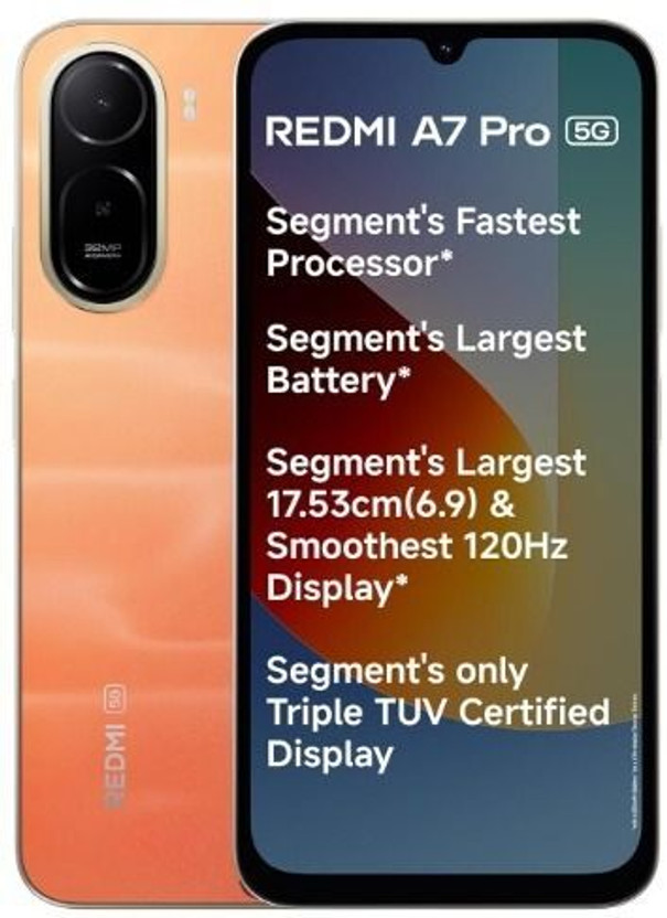 REDMI A7 Pro 5G (Sunset Orange, 128 GB)(4 GB RAM)