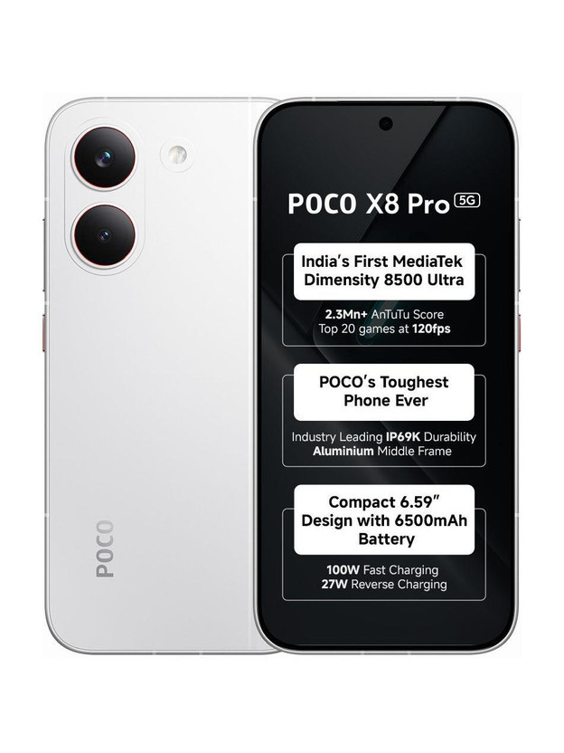 POCO X8 Pro (White, 256 GB)(8 GB RAM)