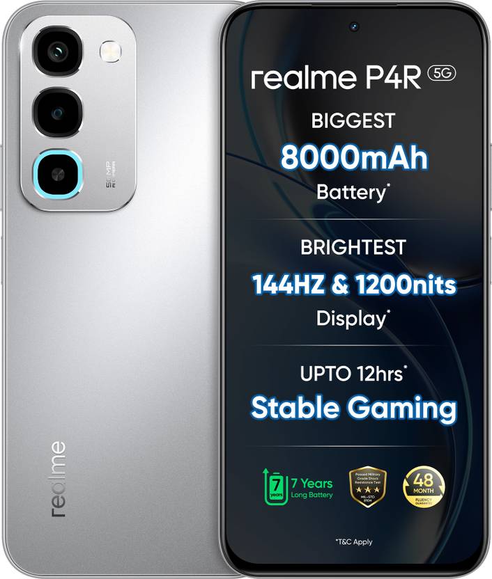 realme P4R 5G (Silver Glare, 128 GB) 4 GB RAM