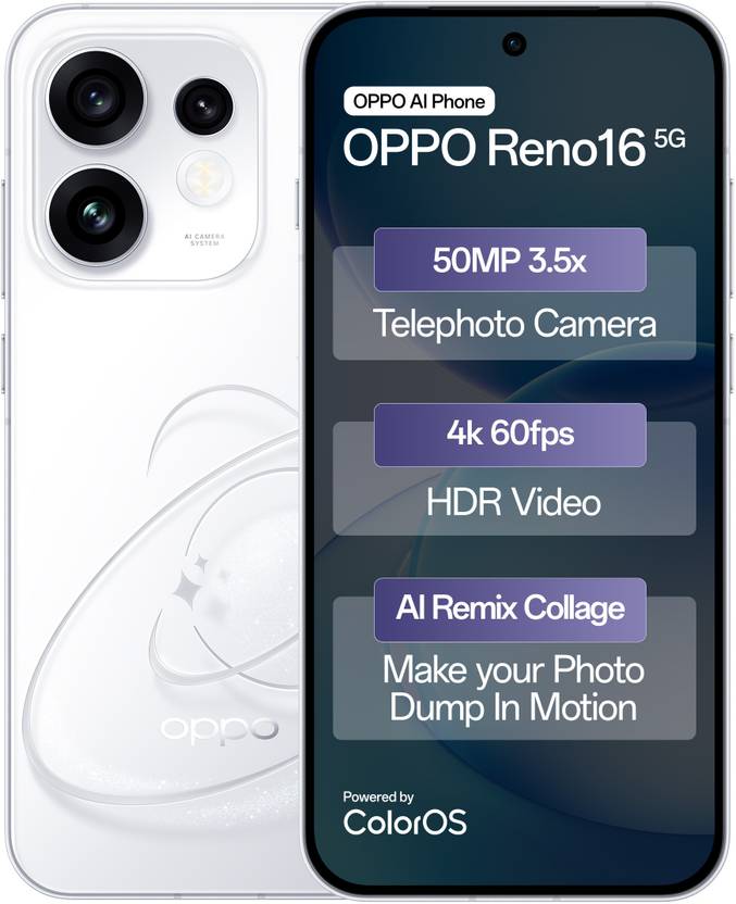 Oppo Reno16 5g (starry White, 256 Gb, 6700 Mah)