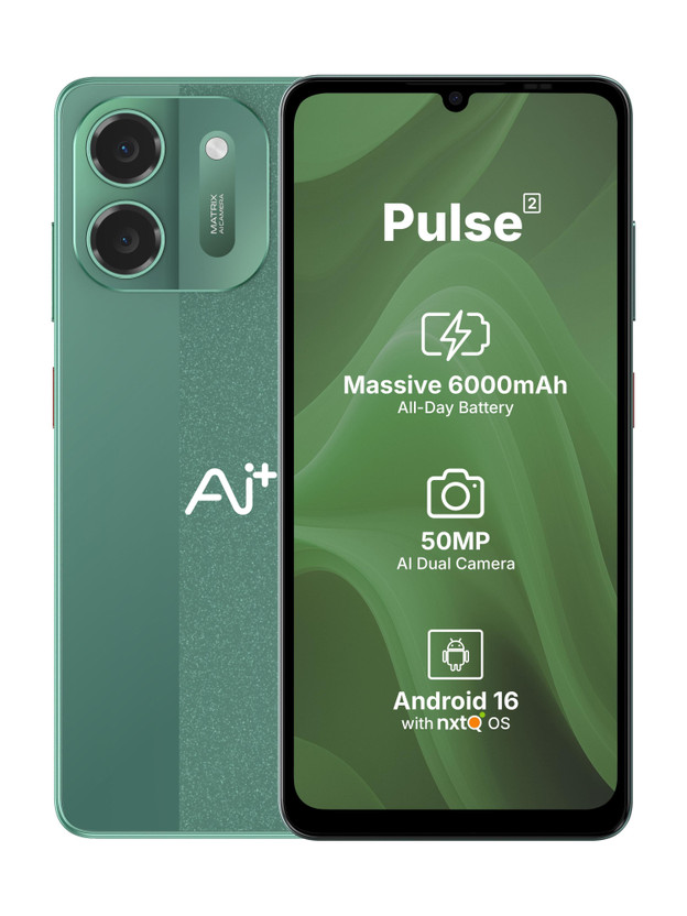 Ai+ Pulse 2 (Green, 128 GB)(4 GB RAM)