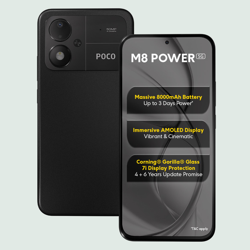 POCO M8 Power 5G (Black, 128 GB)(6 GB RAM)