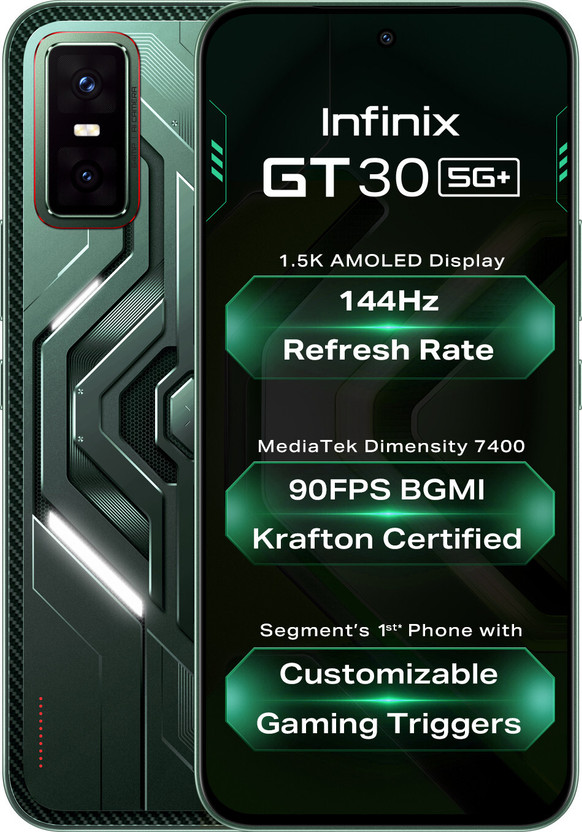 Infinix GT 30 5G+ Pulse Green 256 (Pulse Green, 256 GB)(8 GB RAM)