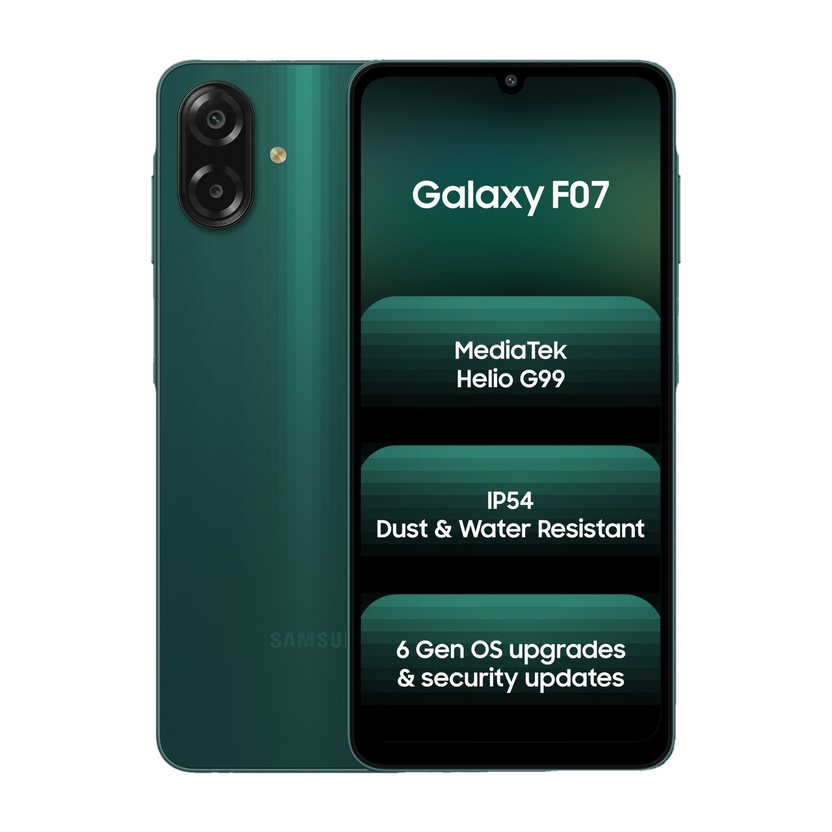 Samsung Galaxy F07 (Green, 64 GB)(4 GB RAM)