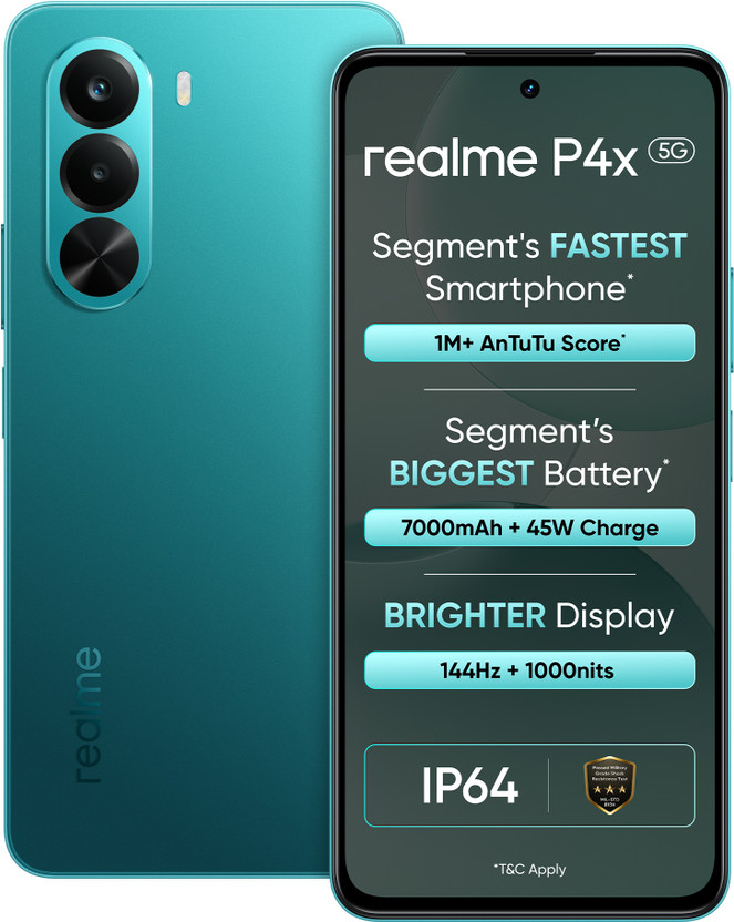 realme P4x 5G (Lake Green, 128 GB)(6 GB RAM)