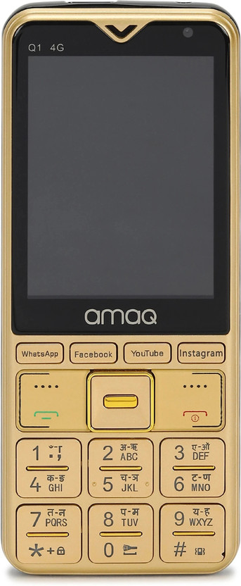 amaq 4G/VOLTE supported Dual Sim, Touch and Keypad,Featured phone.(Gold)