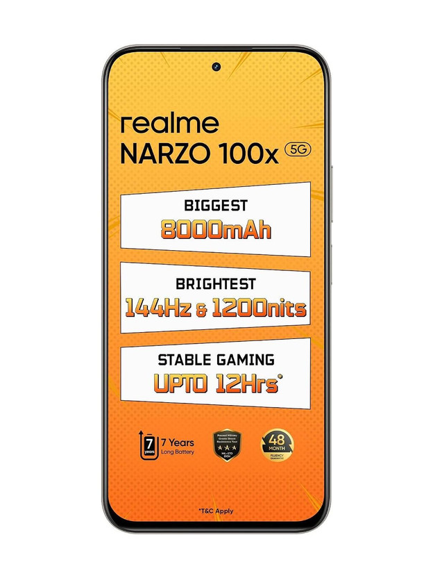 realme Narzo 100x 5g (Flash Orange, 128 GB)(6 GB RAM)