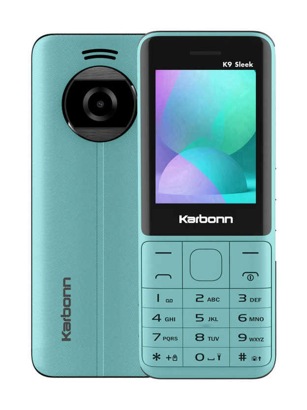 KARBONN K9 Sleek,Dual SIM,Keypad Mobile,2.4"Corved Glass,1750mAh Battery,Expandable,32GB(Sea Green)