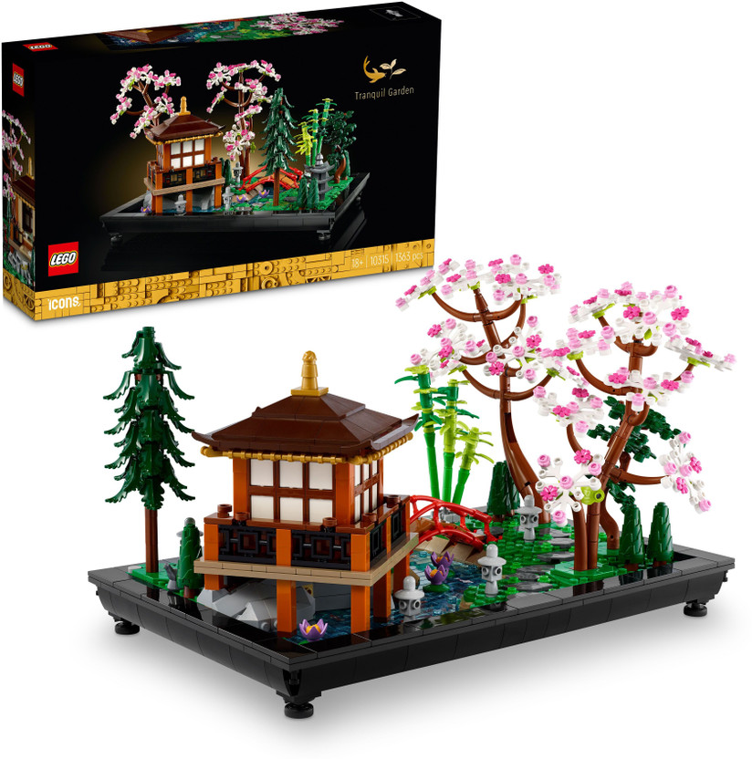 LEGO Icons Tranquil Garden 10315 Building Kit for Adults (1,363 blocks)(Multicolor)