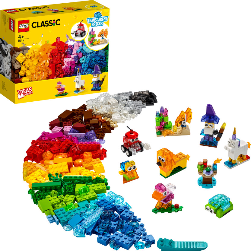 LEGO Classic Creative Transparent Bricks (500 Blocks) Model Building Kit