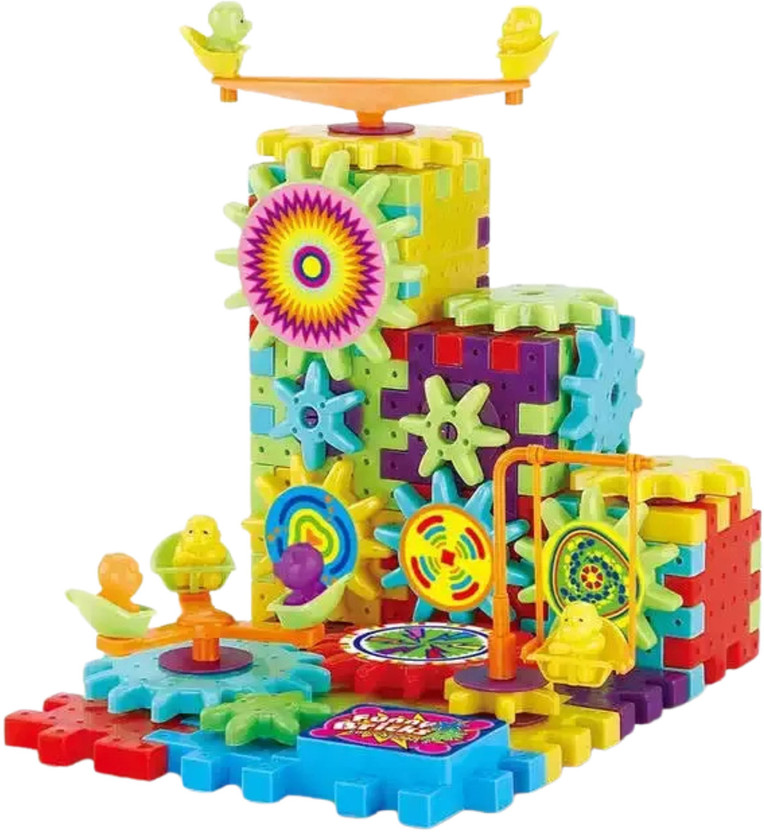 Sakuya Magical 3D Building Blocks Set with 81 Pieces, Interlocking Gears Model Building Kit