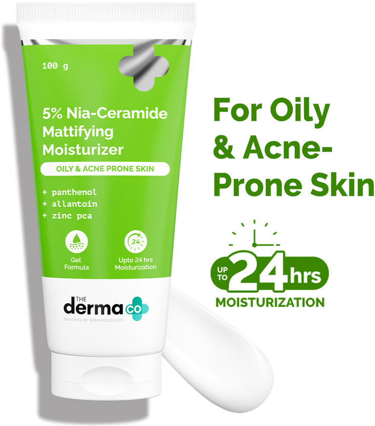 The Derma Co 5% Nia-Ceramide Mattifying Moisturizer | 5% Niacinamide, 2% Ceramide(100 g)