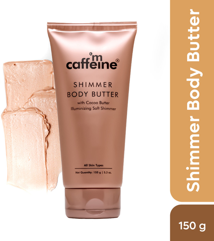 mCaffeine Shimmer Body Butter With Cocoa Butter For Shimmery & Glowing Skin(150 g)