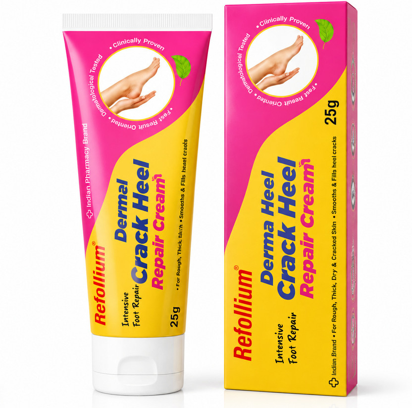 Refollium Foot Cream Moisturizes, Soothes & Repair Dry, Cracked Heal & Foot Care Cream(25 g)