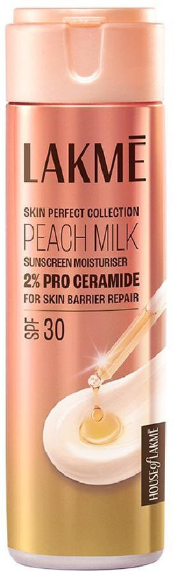 Lakmé Peach Milk Moisturiser SPF 30 & Ceramide, Barrier Repair, All skin types(120 ml)