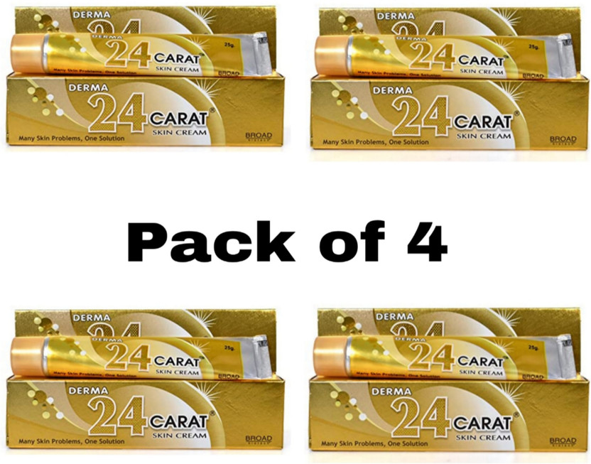 Broad Biotech Derma 24 Carat Skin Care Cream 25.gm - Many Skin Problems Solution (Pack of 4)(100 g)