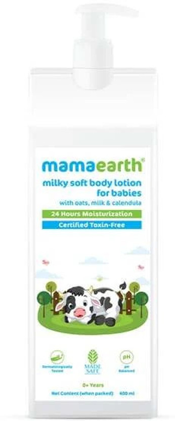 Mamaearth Milky Soft Body Lotion with Oats, Milk & Calendula - 400 ml(400 ml)