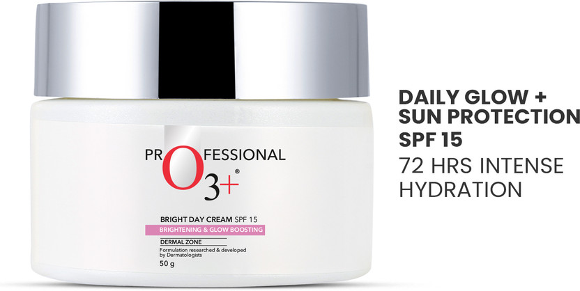 O3+ Bright Day Cream SPF 15 For Skin Brightening Cream Non Greasy Face Cream For Women(50 ml)