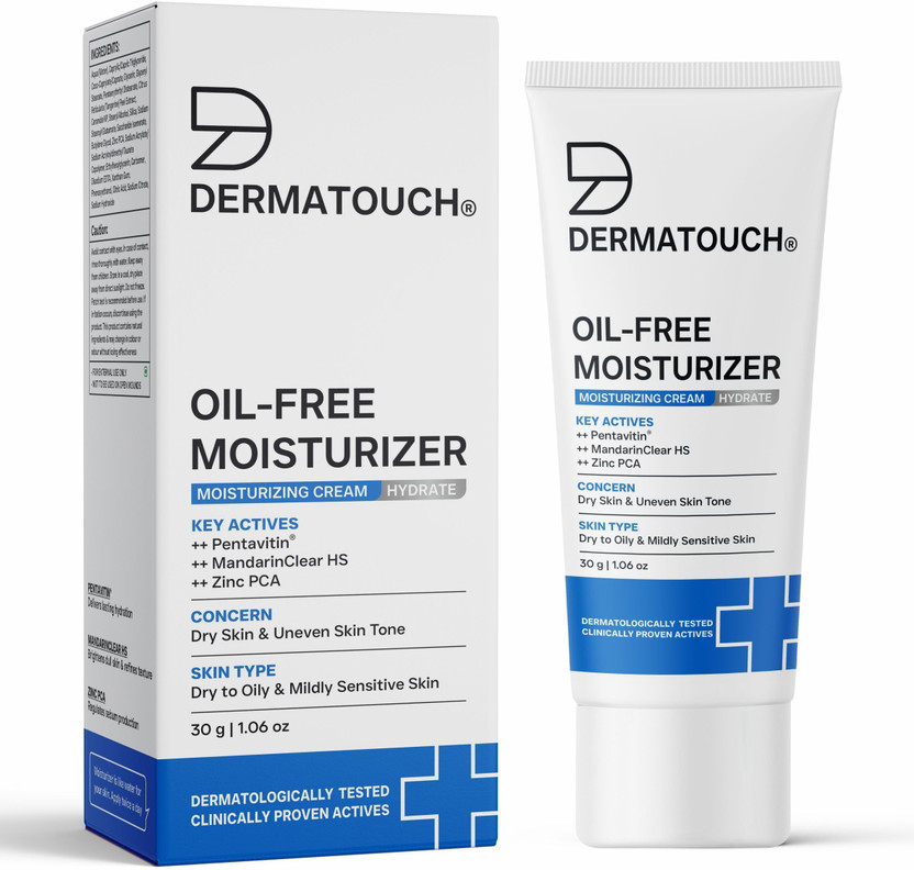 Dermatouch Oil-Free Moisturiser Lightweight Hydration | Non-Greasy Daily Moisture Care |(30 g)